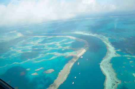 Das Great Barrier Reef von oben