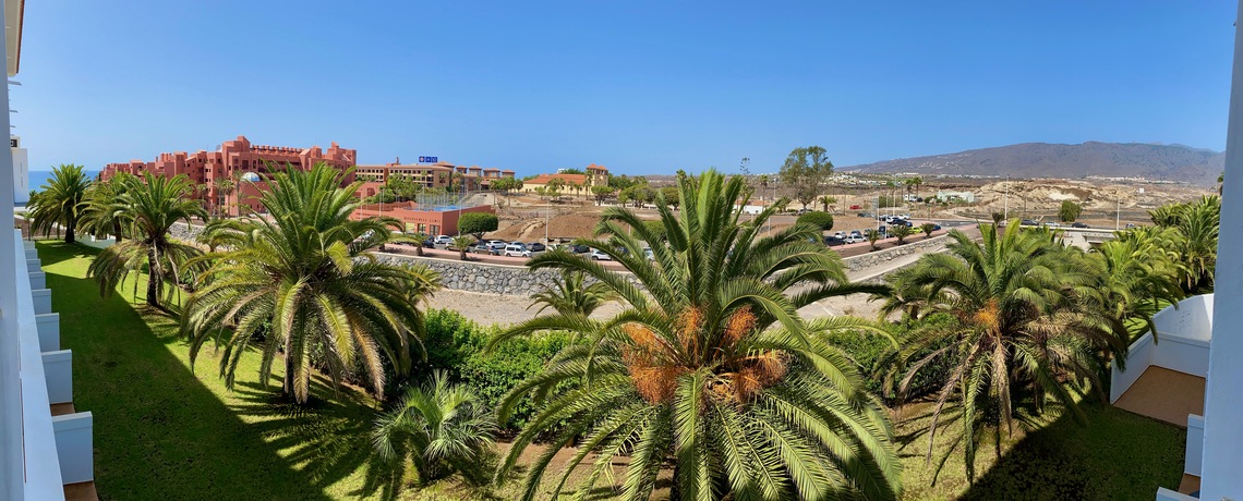 Der Blick vom Hotelzimmer des Riu Arecas