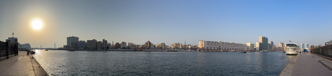 The view over Dubai Creek towards the old markets