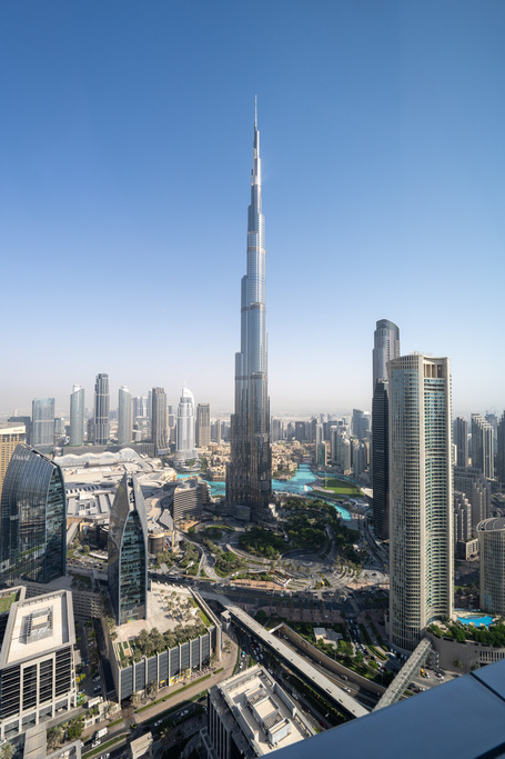 Das Burj Khalifa mit seinen fast 1000 m Höhe