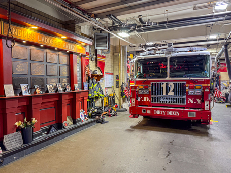 A small fire station near Chelsea Market