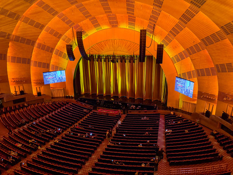 The view from our seats in Radio City Music Hall