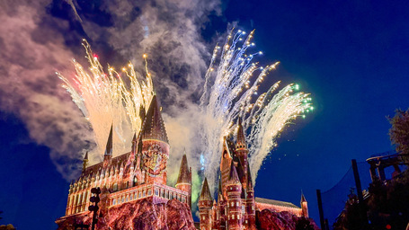 Hogwarts Castle during the evening show