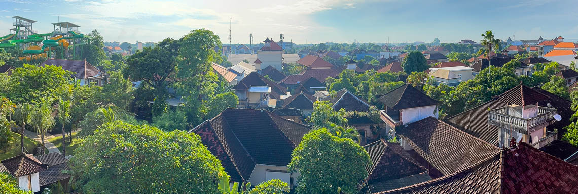 The view from our balcony in Kuta