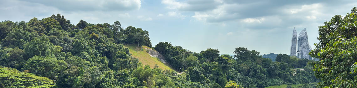 Weitblick vom Telok Blangah Hill Park in Singapur