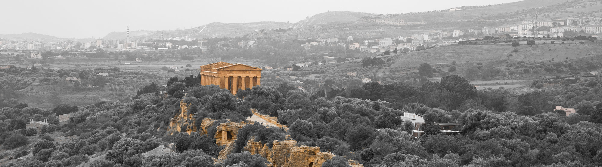 The archaeological site in Agrigento