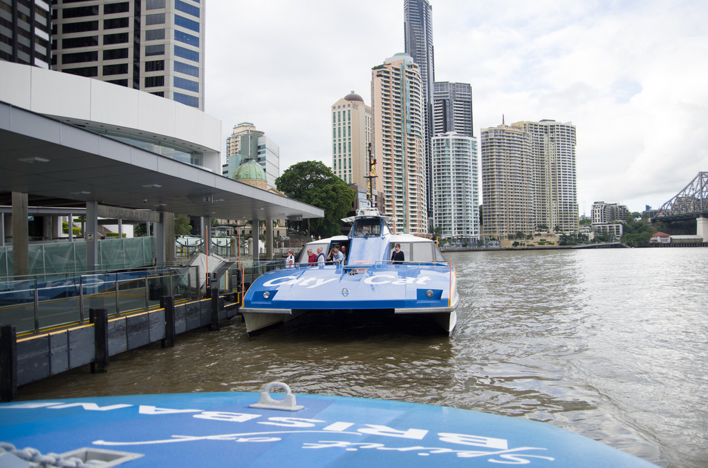 Die Fähren die beide Seiten des Brisbane River verbinden