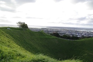 Mount Eden mit Vulkankraten