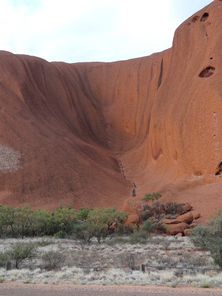 The water-eroded part of Uluru
