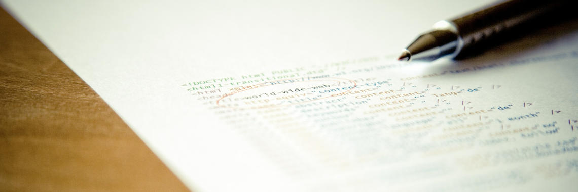 Default healine image for tech-blog entries showing html source code