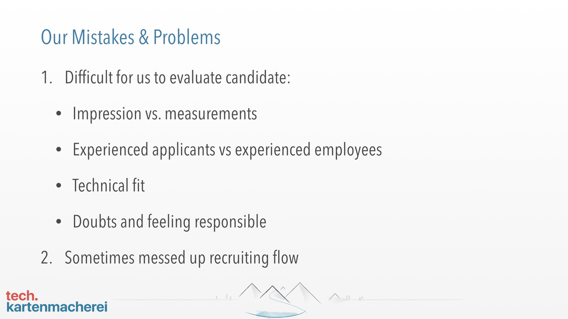 With this slide Sebastian Thoss his usual issues in recruiting IT people